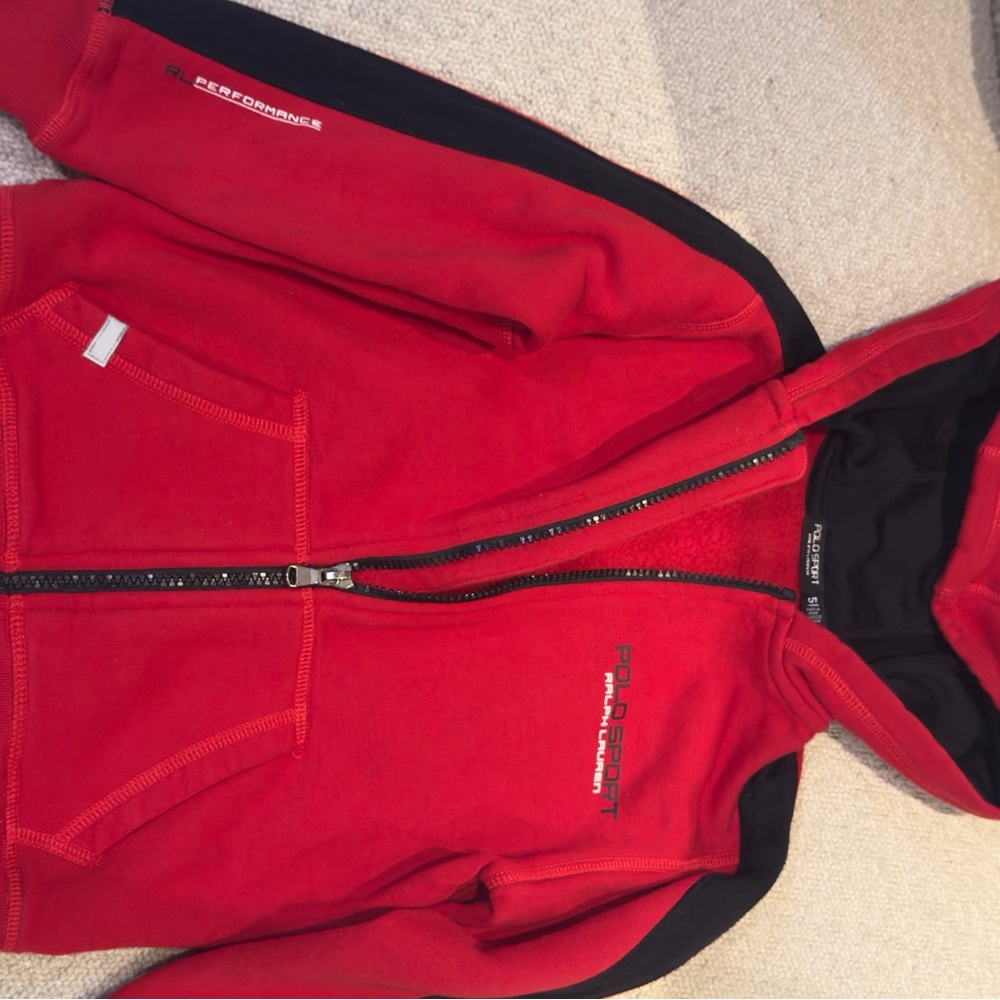 Polo by Ralph Lauren Red and Black Kids Hoodie